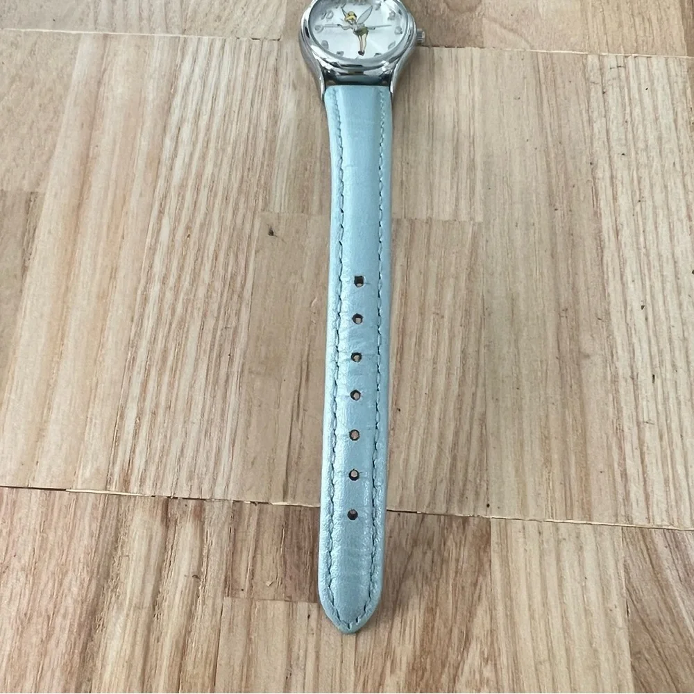 Disney Parks ladies silver tone tinker bell watch NEW BATTERY